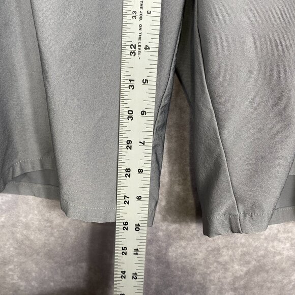 Adidas Shorts Mens 38 Gray 3 Stripe Elastic Waistband Coach Golf Outdoors Sports - Picture 8 of 8